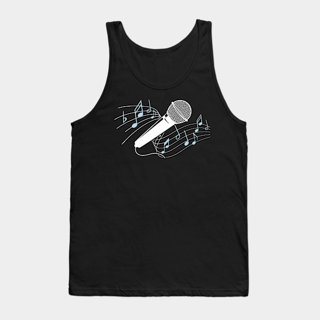 microphone gift idea music Tank Top by HBfunshirts